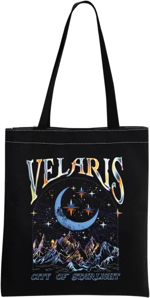 TOBGBE City of Starlight Inspired Canvas Shopping Bag The Fantasy Story Book Merch Book Lovers Gift Ideas