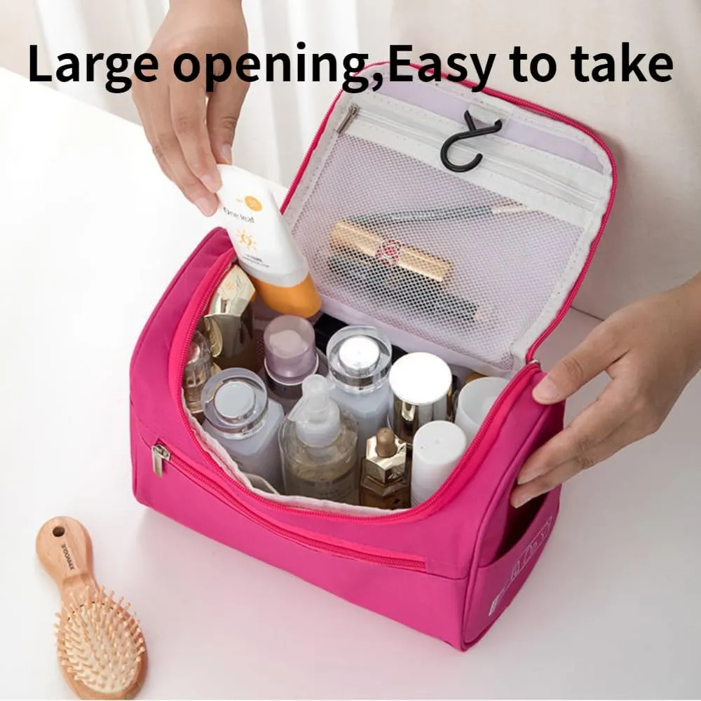 Toiletry Bag for Women Men,Travel Organizer Travel Bag Large Capacity Tote Bag Handbag (Pink)