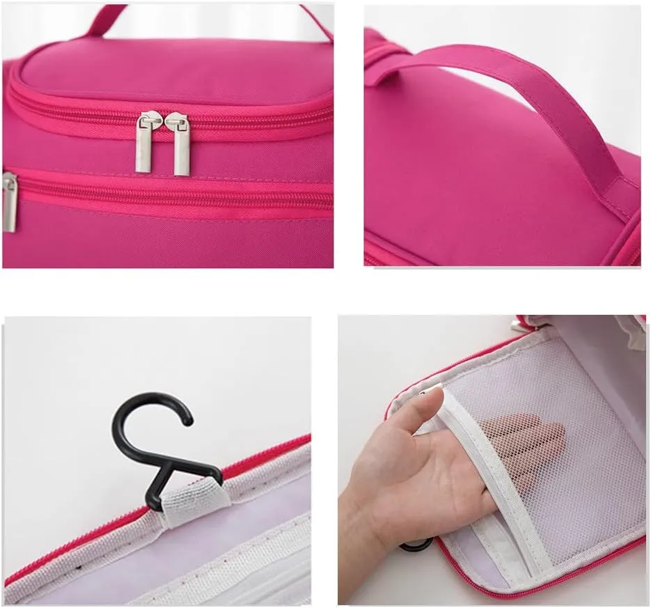 Toiletry Bag for Women Men,Travel Organizer Travel Bag Large Capacity Tote Bag Handbag (Pink)