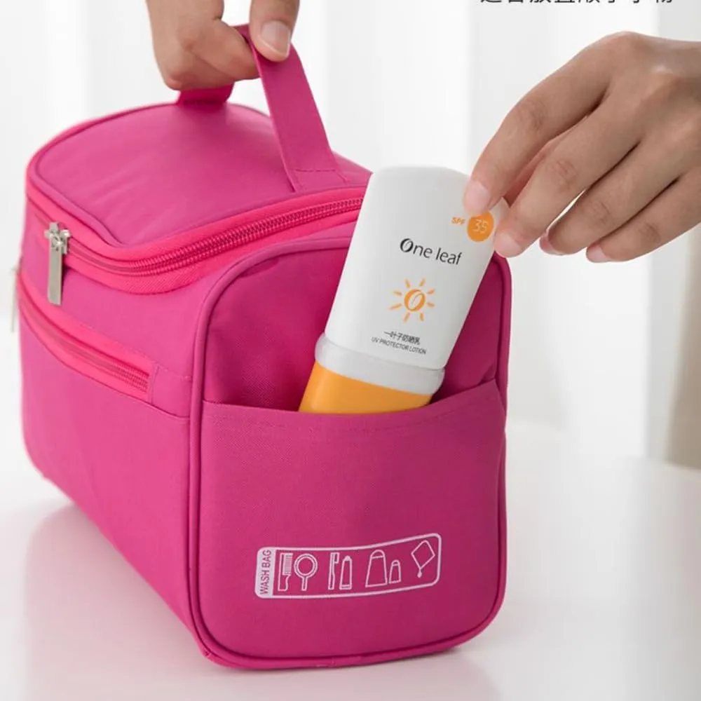 Toiletry Bag for Women Men,Travel Organizer Travel Bag Large Capacity Tote Bag Handbag (Pink)