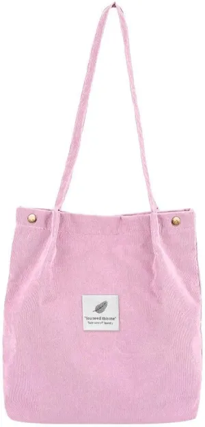 Tote Bag For Women Corduroy Shoulder Bags Travel Large Handbags Woman Satchel Hand Bag For Shopping Travel Essential
