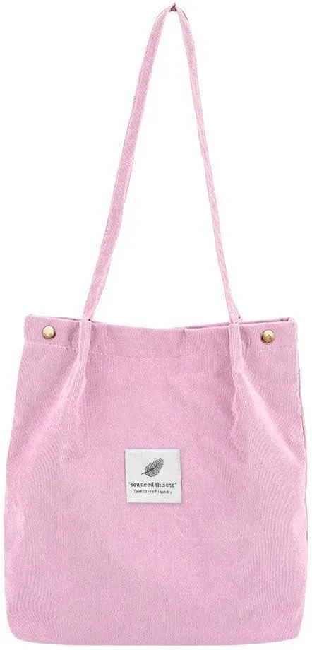 Tote Bag For Women Corduroy Shoulder Bags Travel Large Handbags Woman Satchel Hand Bag For Shopping Travel Essential