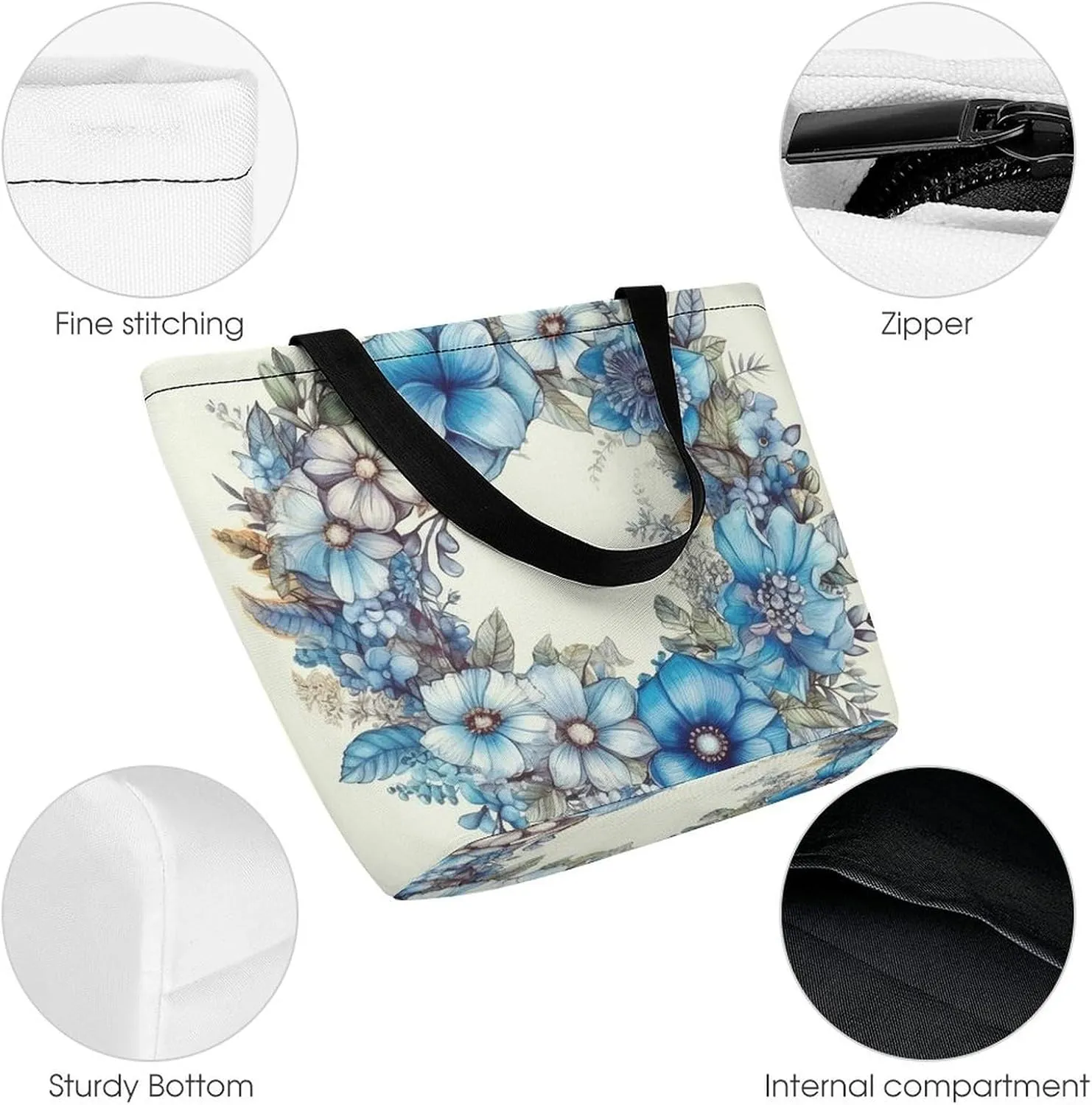 Tote Bag for Women Grocery Bag Tent in The Sun Foldable Shopping Bags Reusable Large Tote Bag