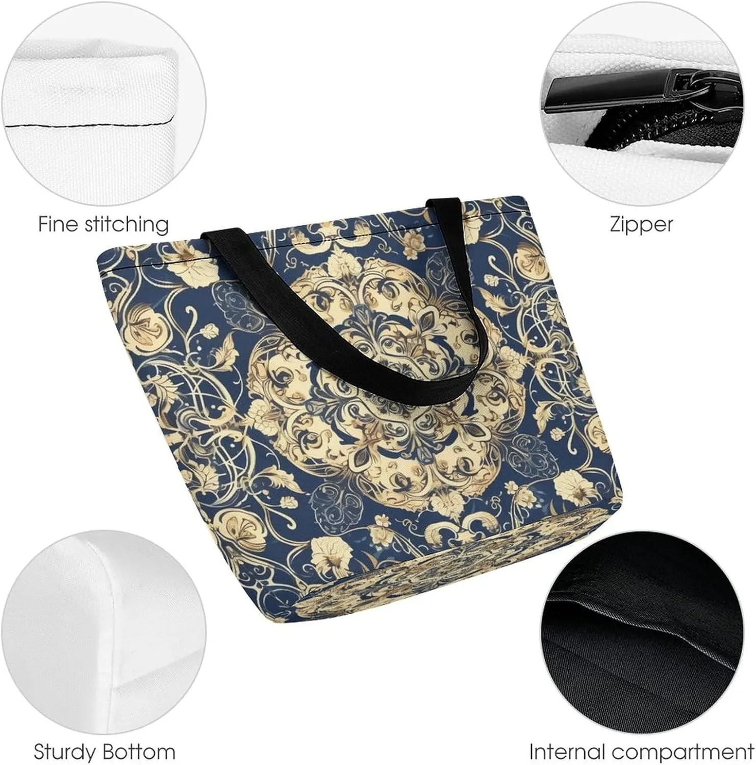 Tote Bag for Women Grocery Bag Tent in The Sun Foldable Shopping Bags Reusable Large Tote Bag