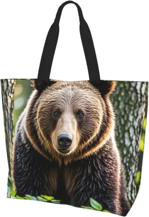 Tote Bag for Women Northern Lights Grocery Bag Foldable Shopping Bags Reusable Large Tote Bag