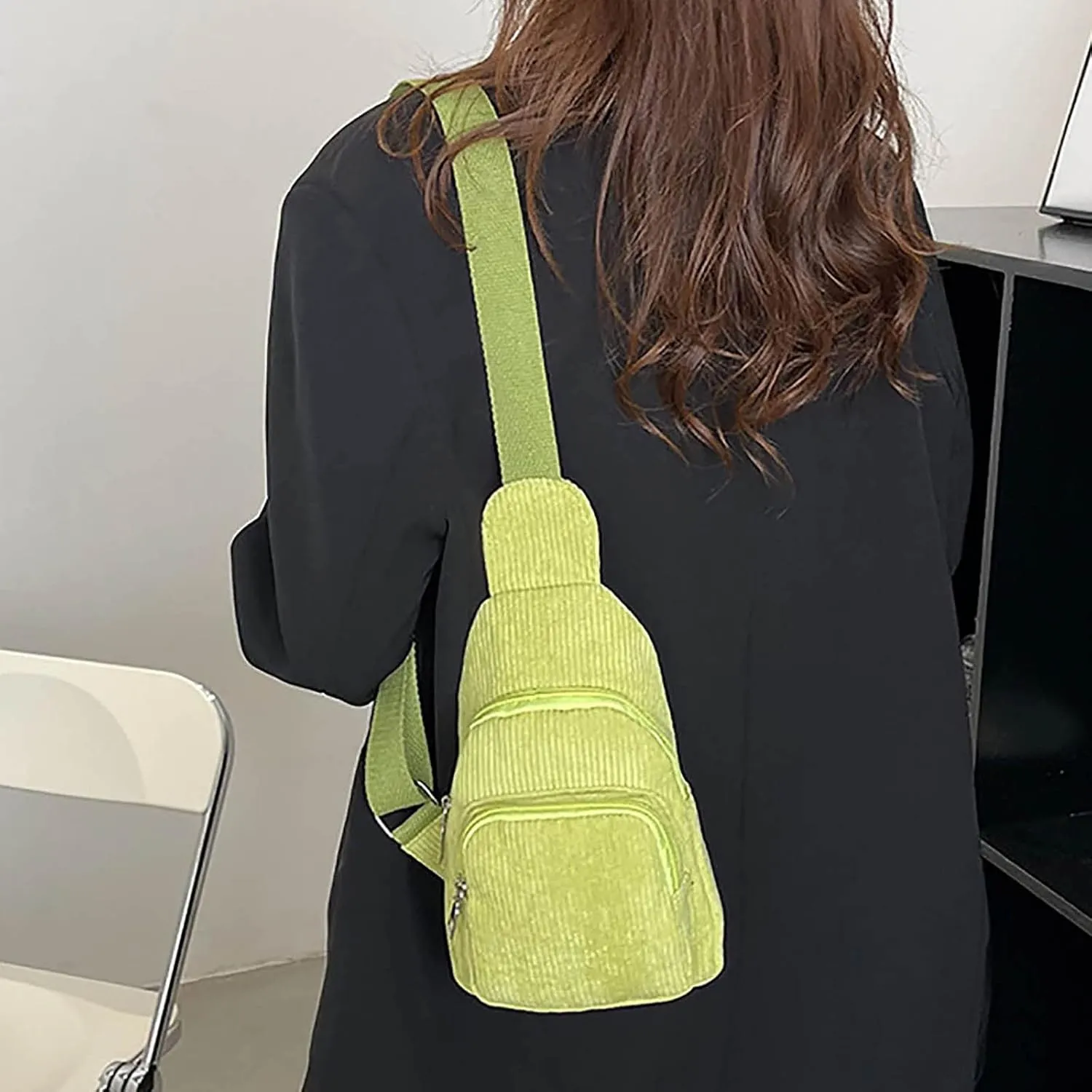 Tote Bag For Women Unisex Mini Y2K Corduroy Sling Bag Woman Shoulder Bag Chest Bag Purse Bag Package For Outdoor Sport Y