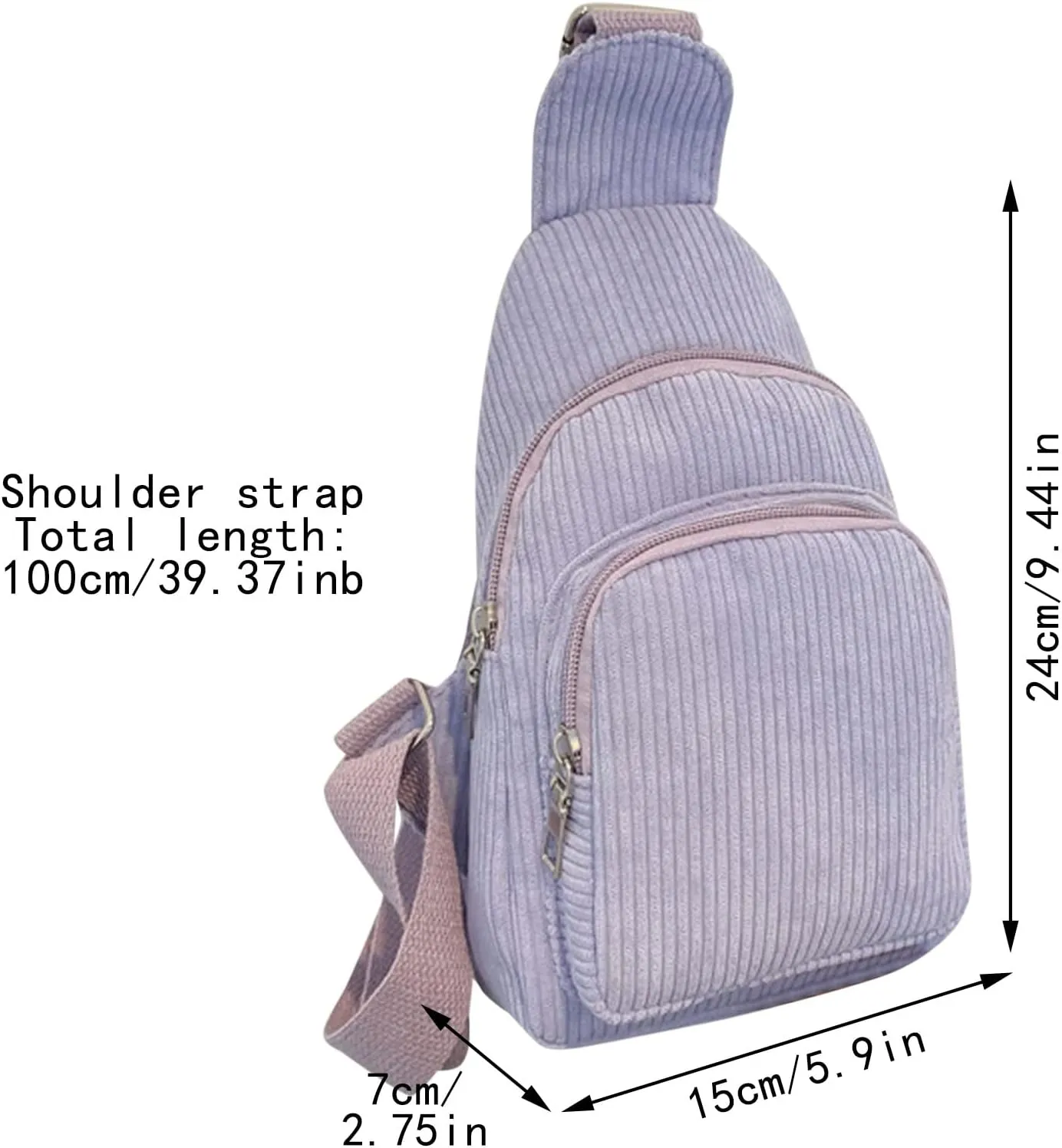 Tote Bag For Women Unisex Mini Y2K Corduroy Sling Bag Woman Shoulder Bag Chest Bag Purse Bag Package For Outdoor Sport Y