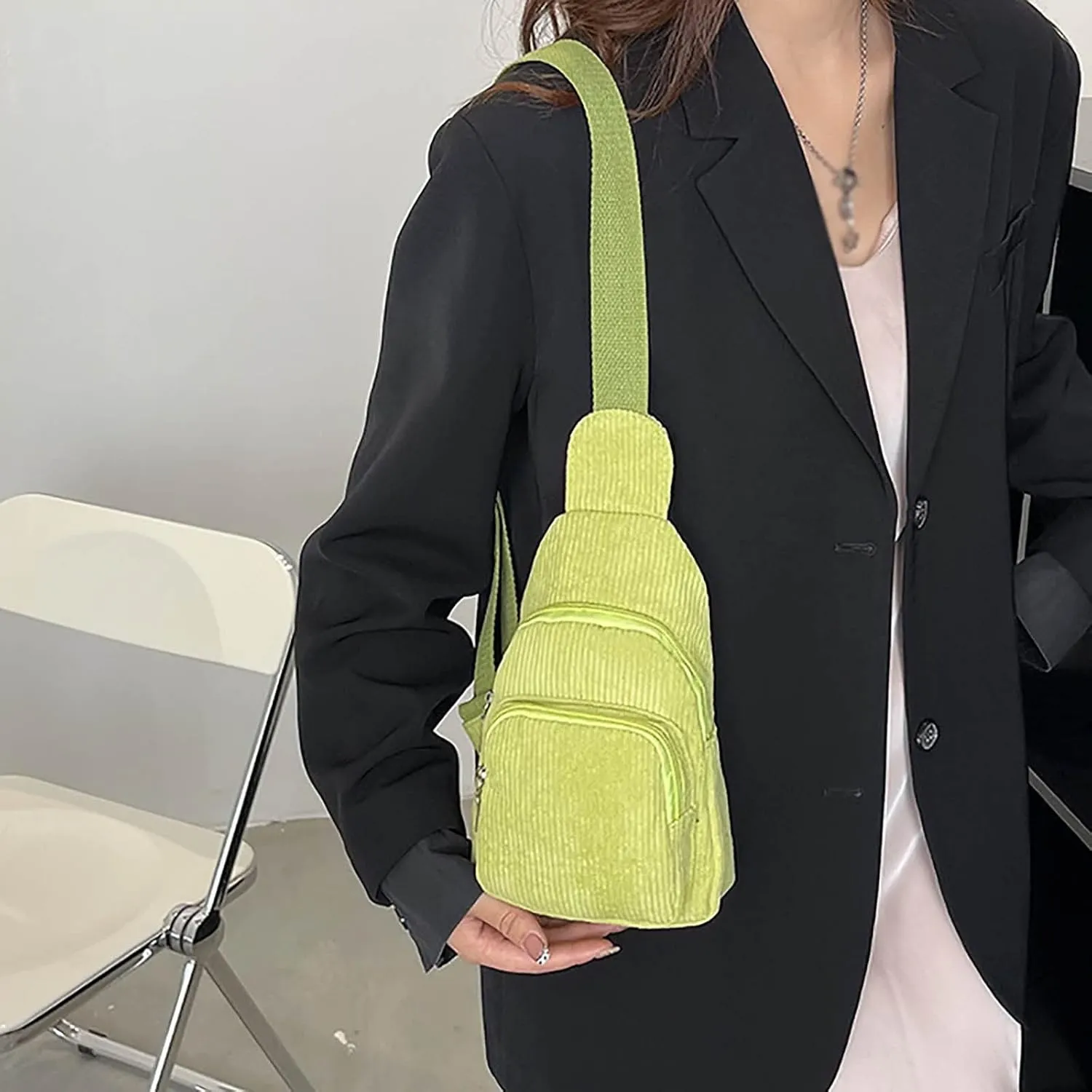 Tote Bag For Women Unisex Mini Y2K Corduroy Sling Bag Woman Shoulder Bag Chest Bag Purse Bag Package For Outdoor Sport Y