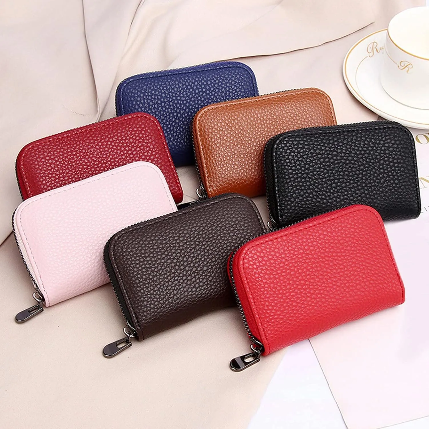 Tote Bag For Women Zipper Id Mini Wallet Solid Color Women Hasp Purse Multiple Card Slots Clutch Bag Men Phone Bag E