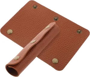 Tote Bag Saddle Bag Handle Wrap Anti-length Handguard Leather Case for Grip Replacement Random Color