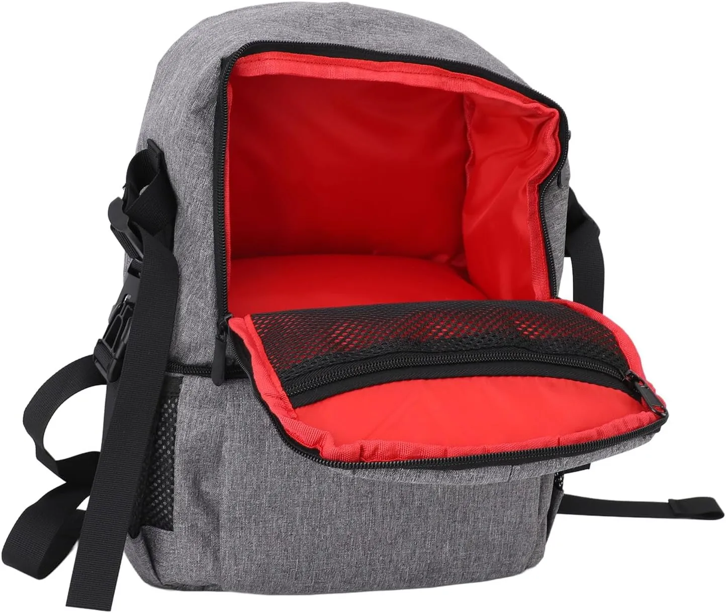 Travel Camera Backpack for DSLR Mirrorless Cameras, Large Capacity EVA Bag with Rainproof Cover, Soft Handle, Adjustable Shoulder Strap, with Detachable Internal (Gray)