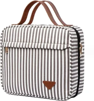 Travel Hanging Toiletry Organizer Cosmetics Makeup Bag for Women Large Toiletries Kit Set Organizer for Accessories Gray