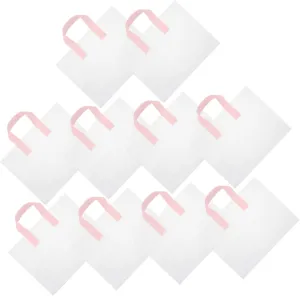 ULDIGI Plastic Handbag 50pcs Pouch Comfortable Handles for Wrapping Packing Storage