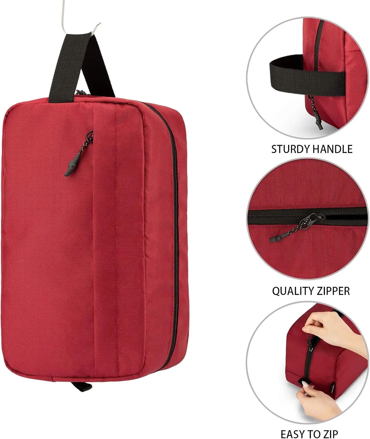 Vorspack Travel Toiletry Bag for Men - Hanging Toiletries Bag Water Resistant Dopp Kit Travel Bag for Toiletries Accessories