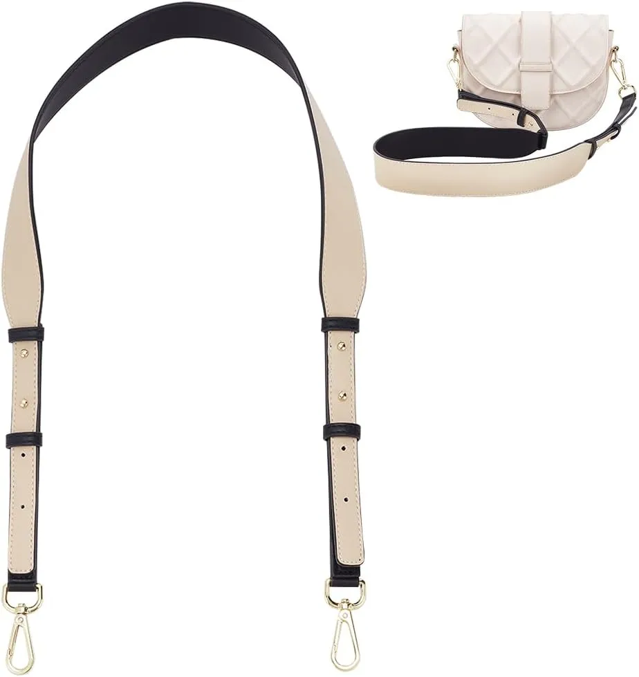 WADORN PU Leather Purse Strap, 45.7 Inch Adjustable Leather Crossbody Bag Strap Long Handbag Strap Shoulder Strap with Swivel Buckles 1.6 Inch Wide for Shoulder Bag Tote Bags Satchel Bucket Bags