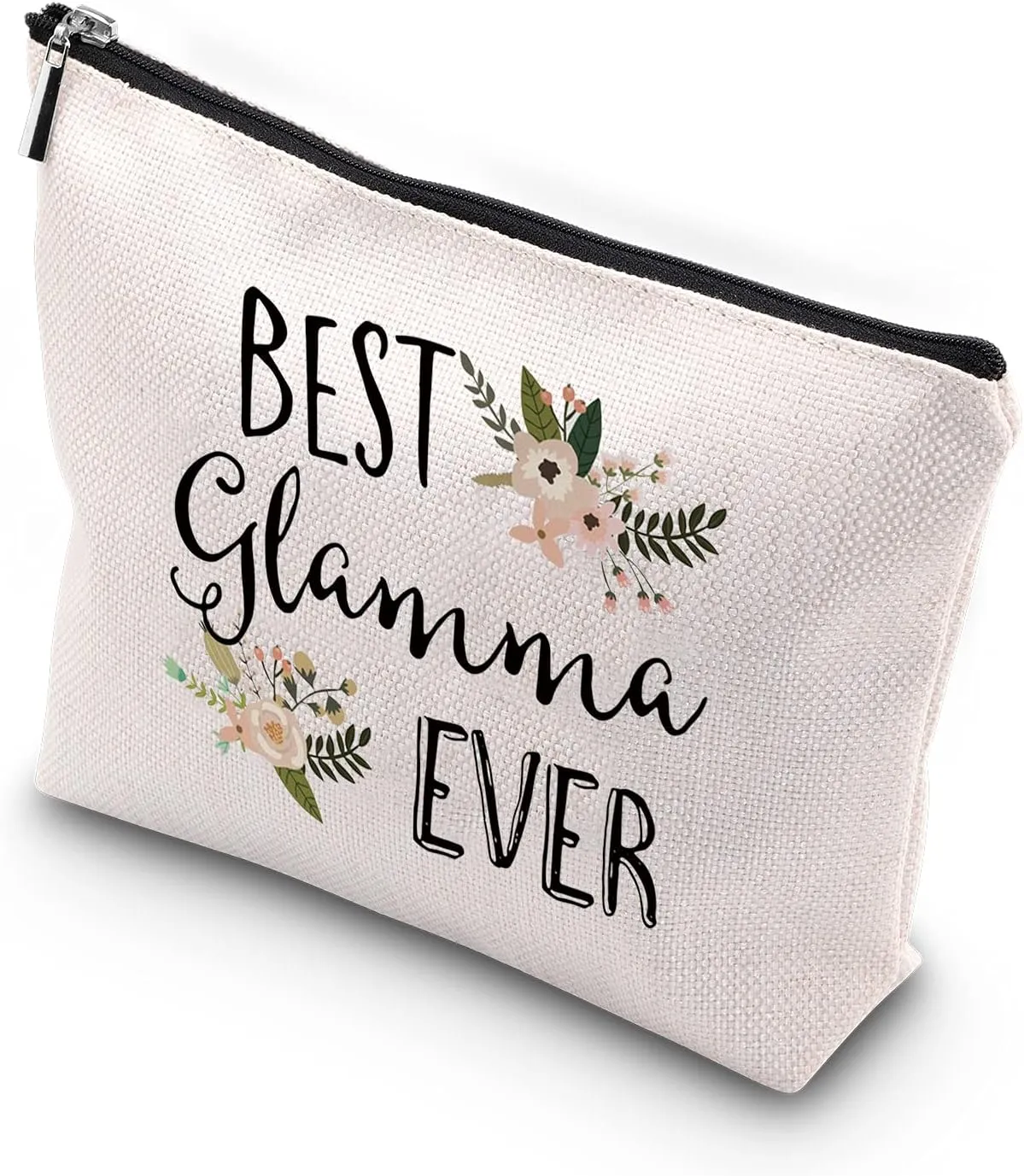 WCGXKO Best Glamma Ever Grandma Gift Glamma Gift Zipper Makeup Bags Travel Waterproof Toiletry Bag Accessories (BEST Glamma)