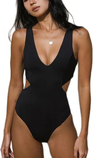 Women One Piece Swimsuit Cut Out Monokini Swimwear