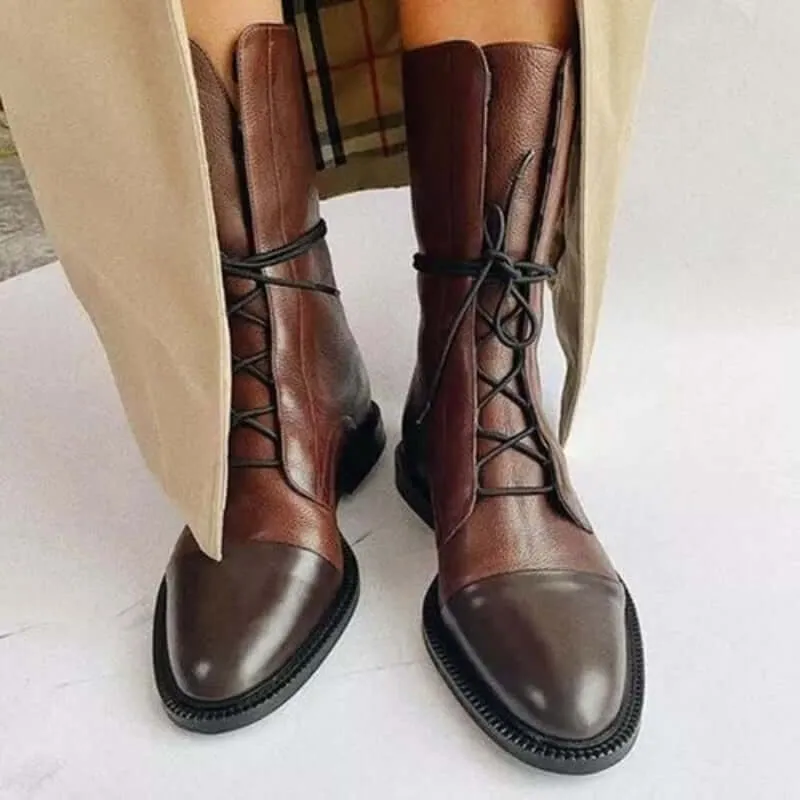 Women's Ankle Boots: Vegan Leather Pointed Toe