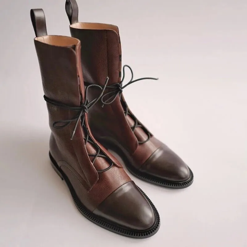 Women's Ankle Boots: Vegan Leather Pointed Toe