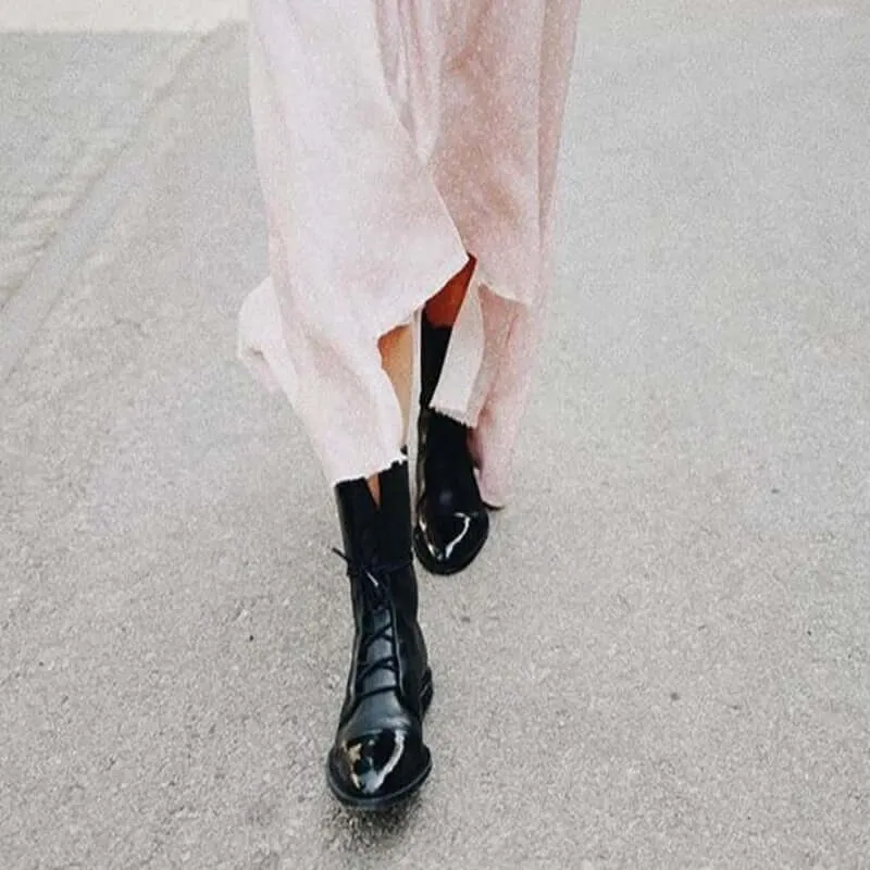 Women's Ankle Boots: Vegan Leather Pointed Toe