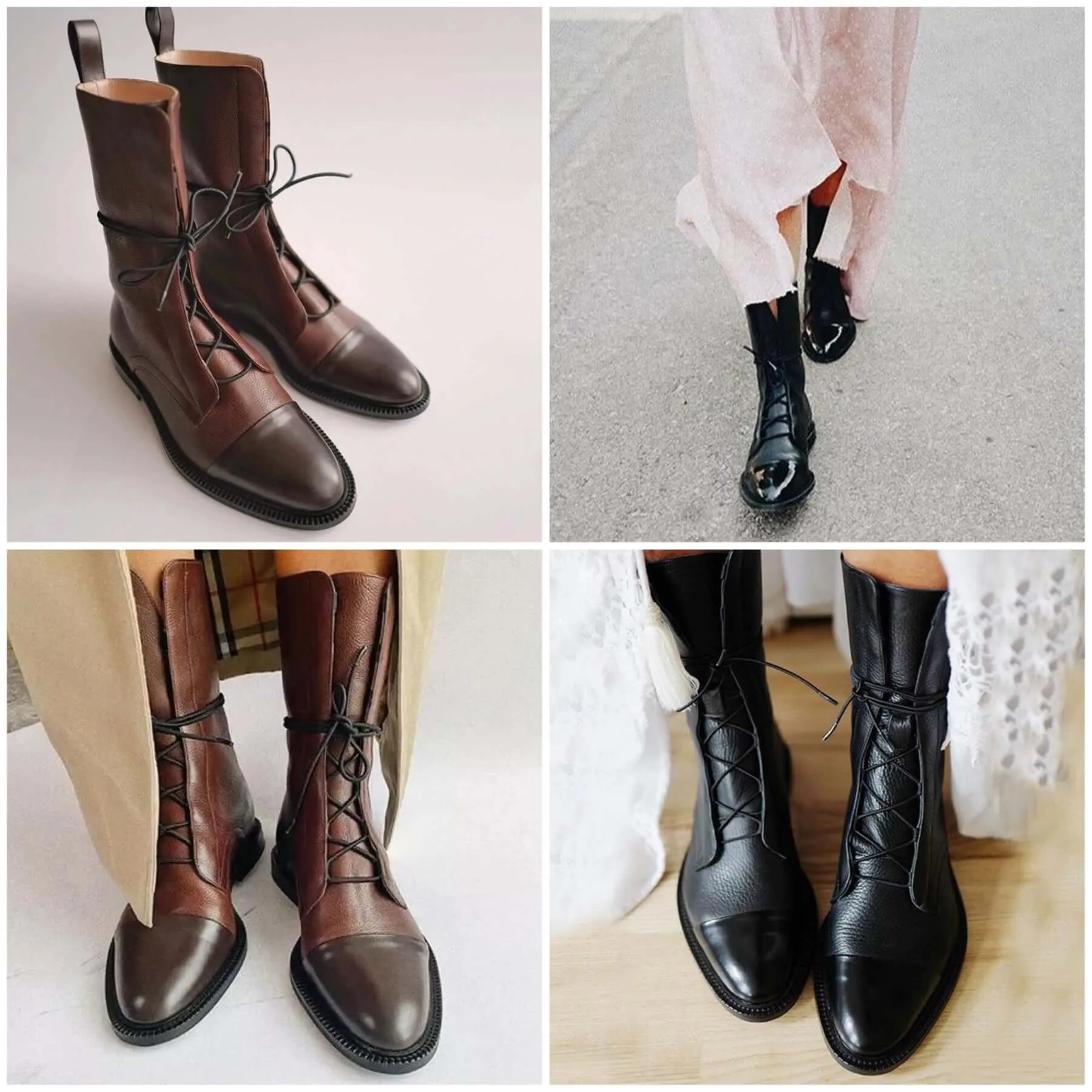 Women's Ankle Boots: Vegan Leather Pointed Toe