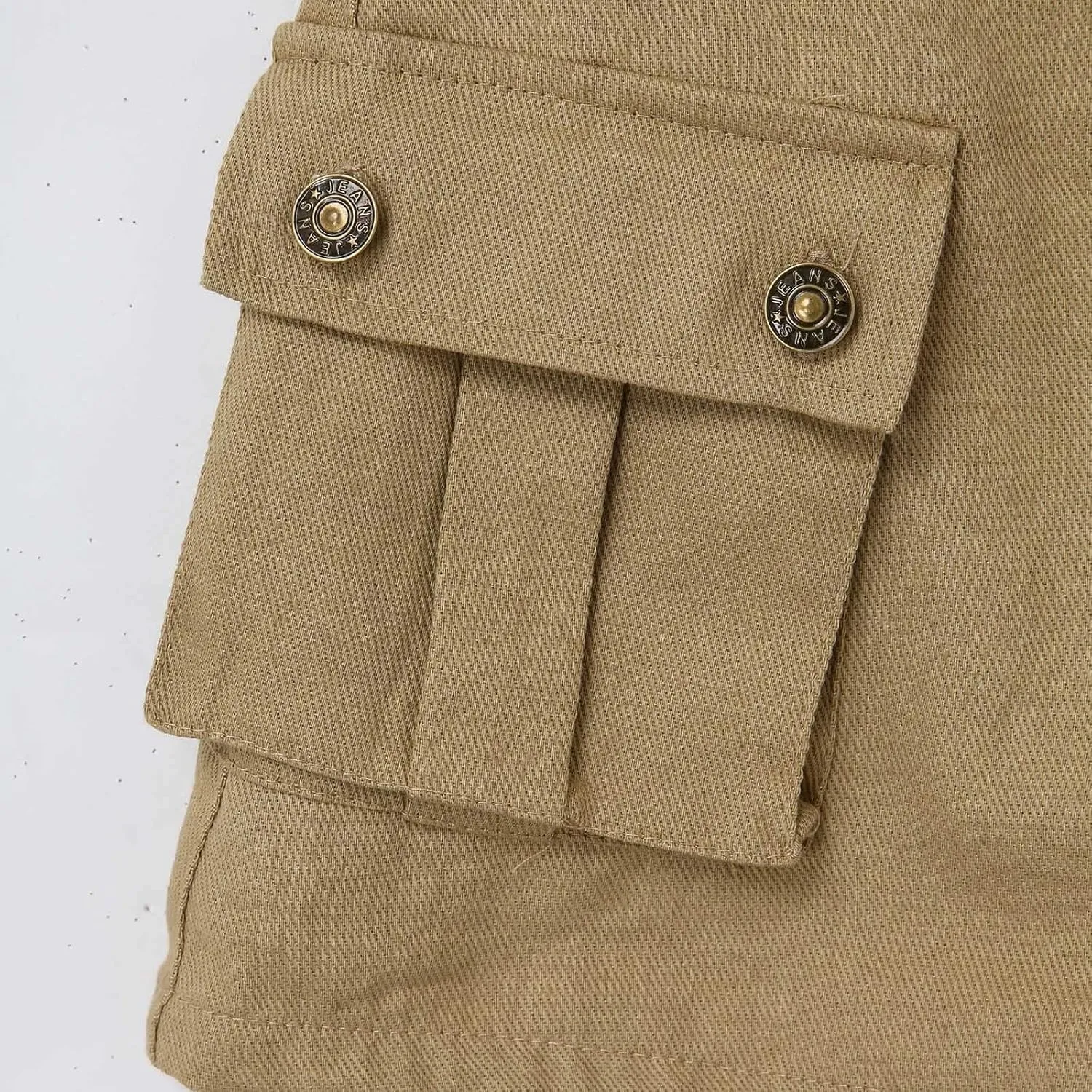 Women's Low Waist Cargo Skirt High Waisted Skirts Denim Skirt with Pocket Fashion Versatile for Women Half Work