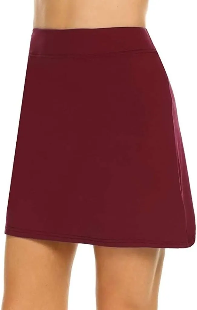 Women's Mini Skirts Pure Elastic Waist Lightweight Running Sports Skirt Summer Wrap Bodycon Workout Pencil Skirt