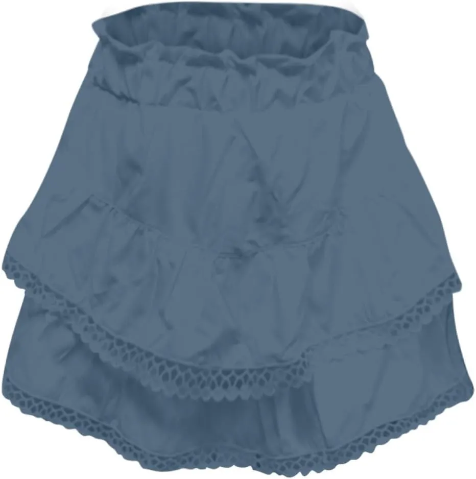 Women's Skater Skirt 2025 Basic Pleated High Waisted Ruffles Flared Cute Mini Skirts, S-2XL