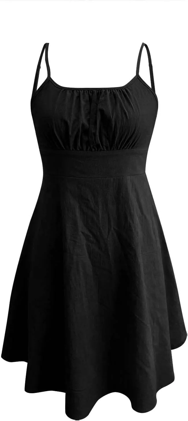 Women's Summer Floral Sun Dress Sleeveless Halter Neck Flowy Ruffle Hem Short Boho Mini Dresses Wedding Guest with Belt
