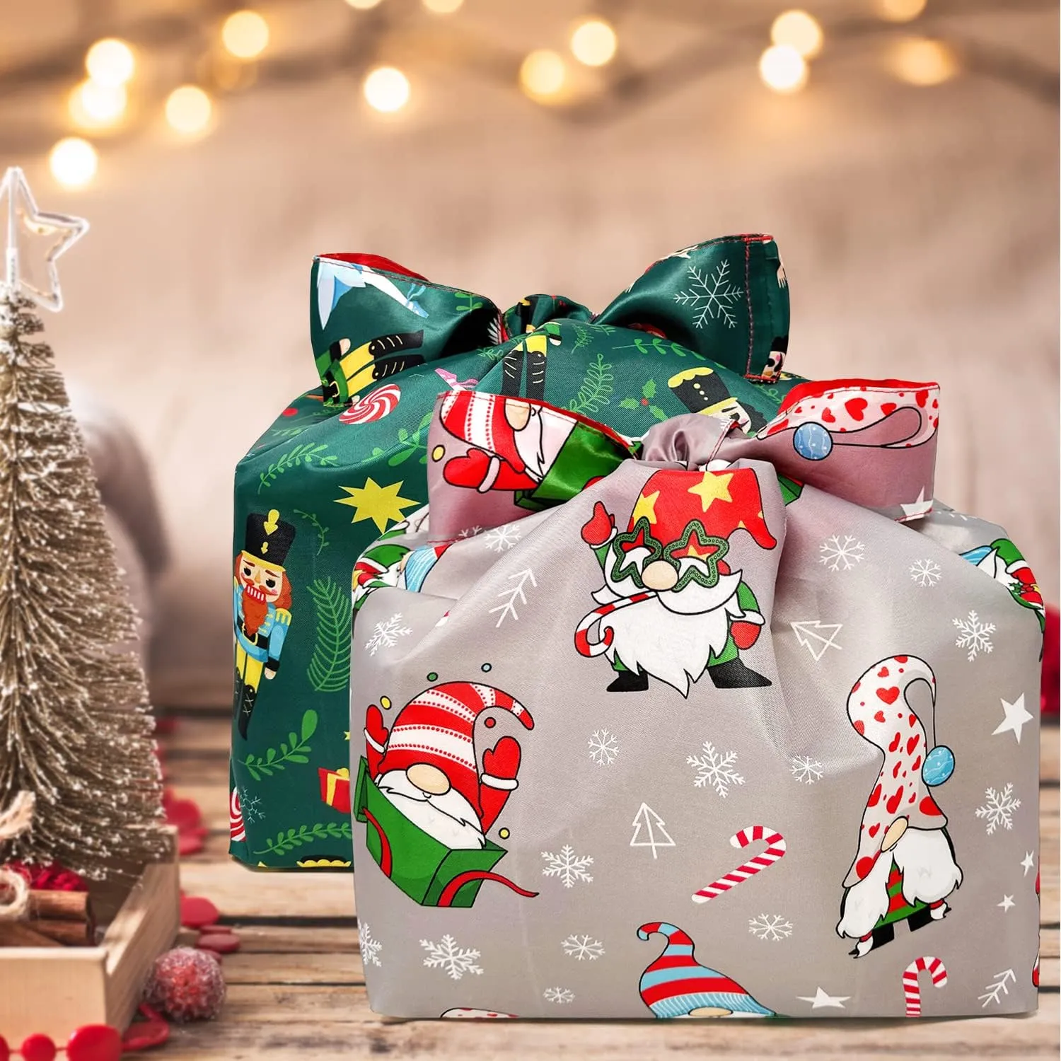 Wrapables Christmas Holiday AllyBag Collection Reusable Shopping Bag