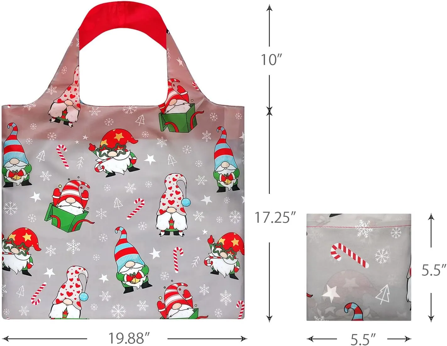 Wrapables Christmas Holiday AllyBag Collection Reusable Shopping Bag