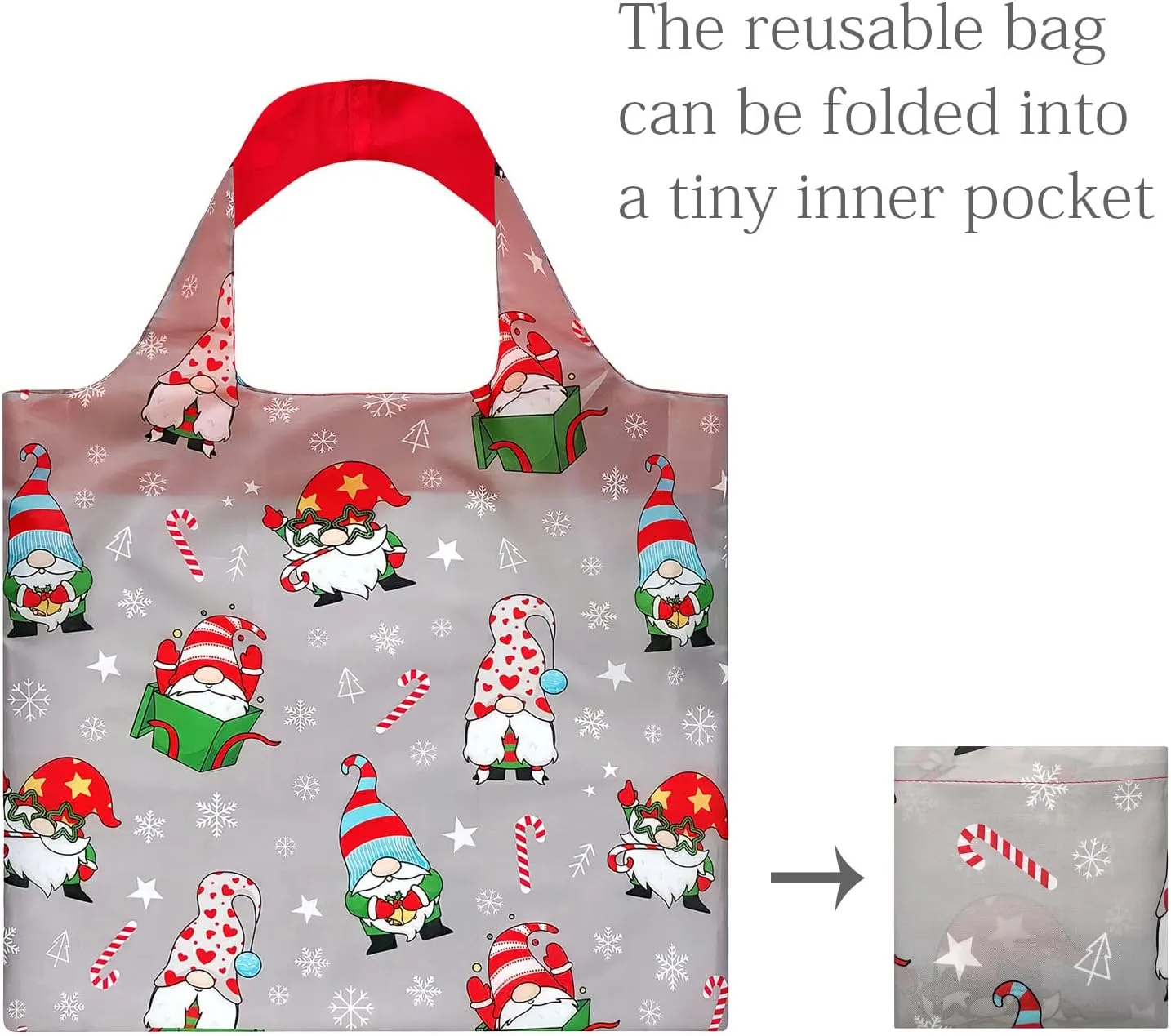 Wrapables Christmas Holiday AllyBag Collection Reusable Shopping Bag