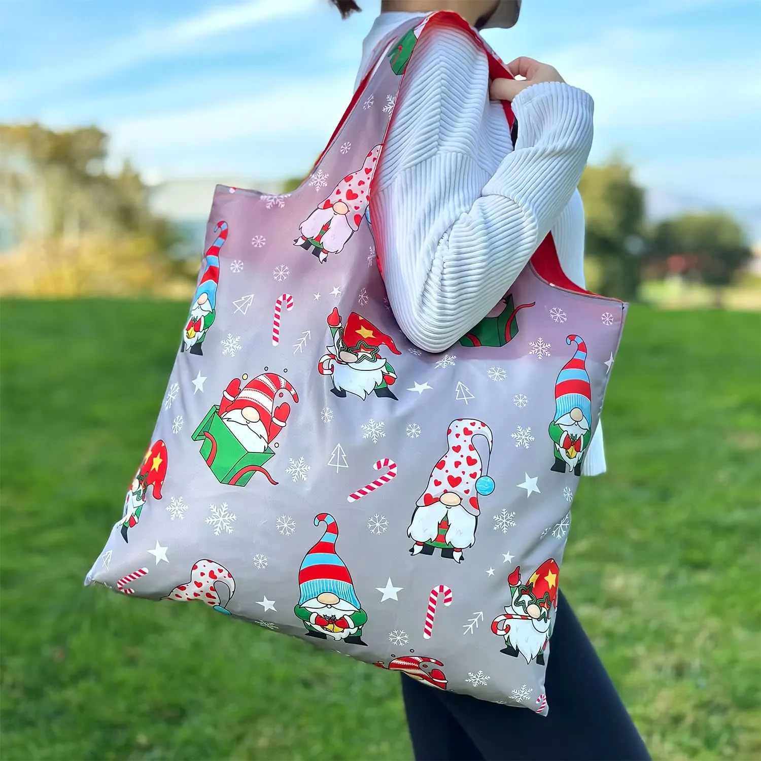 Wrapables Christmas Holiday AllyBag Collection Reusable Shopping Bag