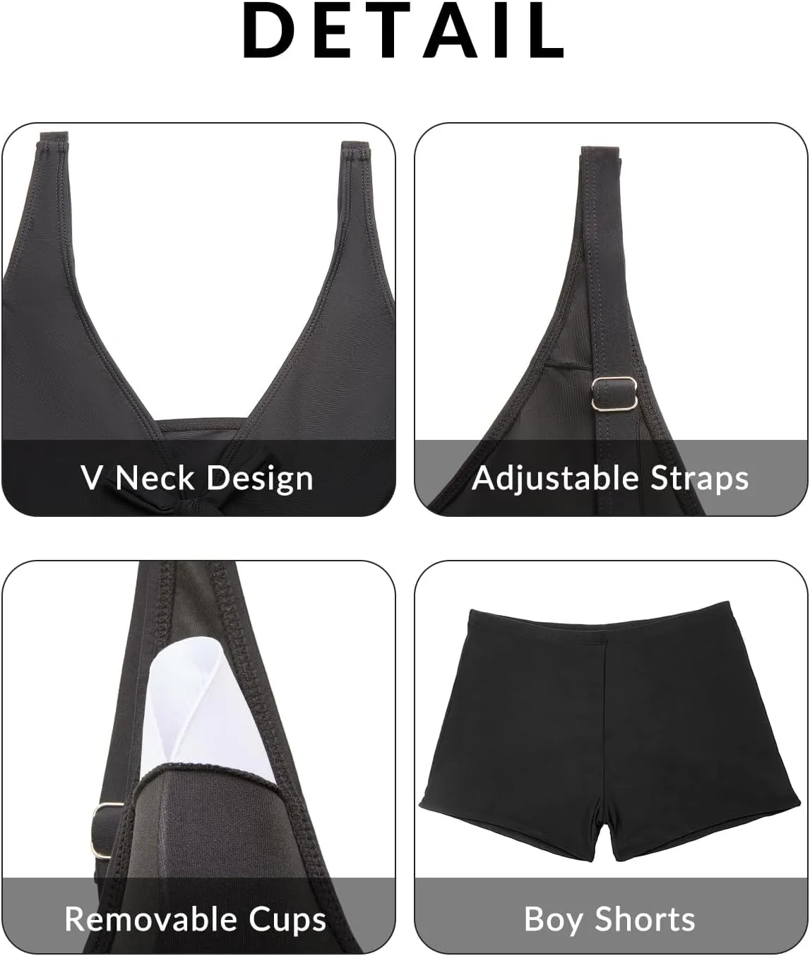 Yonique Two Piece Plus Size Tankini Swimsuits for Women Flowy Bathing Suits with Shorts Tummy Control Swimwear
