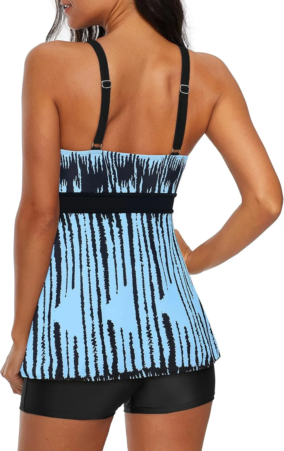 Zando Womens Tankini Swimsuits for Women 2025 Tummy Control Swimsuit Bathing Suit Top with Boyshorts Flowy Women' Swimwear